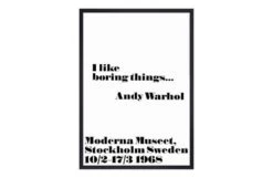 Andy Warhol I Like Boring Things Framed Print