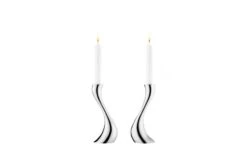 Georg Jensen Cobra Medium Candleholder Set Of 2