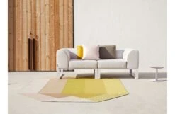 Diamond Kilim Outdoor Rug Pink Yellow -Broste Copenhagen Shop a m amb diamond yellow lifestyle