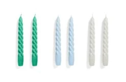 Hay Twisted Candles Set Of 6