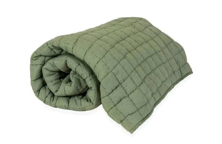 Silk Bedspread Throw Sage 2 Silk Bedspread Throw Sage - Image 2