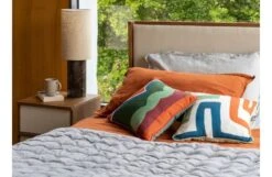 Marna King Size Bed -Broste Copenhagen Shop aw22 washed linen velvet quilt grey marna bed 1998