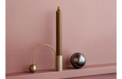 Ferm LIVING Balance Candle Holder Brass -Broste Copenhagen Shop b a balance candle holder brass lifestyle2 2 1