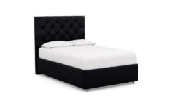 Heal's Deep Divan Double 2 Footend Velvet Black