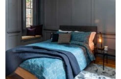 Brunel Bed Fabric Headboard Smoke Grey -Broste Copenhagen Shop brunel bed