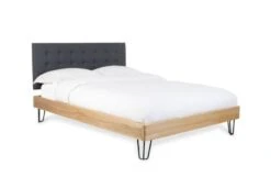 Brunel Bed Fabric Headboard Smoke Grey