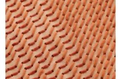 Canevas Geo Rug Coral -Broste Copenhagen Shop c a canevasgeo rug coral detail 1