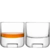 Cask Whisky Tumbler Glass Clear Set Of 2