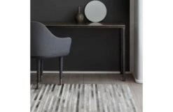 Linie Design Channel Hide Rug Light Grey -Broste Copenhagen Shop c h channel rug lifestyle 1
