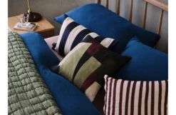 Organic Cotton Sateen Petrol Blue Bed Linen -Broste Copenhagen Shop cabana candy cushions 2