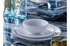 Pearl White Round Serving Bowl -Broste Copenhagen Shop costa nova pearl lifestyle image 26 4