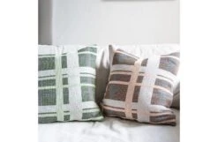 Tradition Recycled Check Cushion Orange 50 X 50cm -Broste Copenhagen Shop cushion 2 1