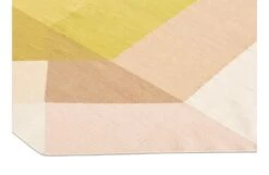 Diamond Kilim Outdoor Rug Pink Yellow -Broste Copenhagen Shop d i diamond pink yellow close up
