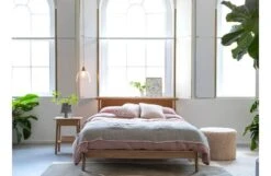 Washed Linen Dusky Pink Fitted Sheet King -Broste Copenhagen Shop e d eden bed olsen pendant life 6