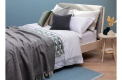 400 Thread Count Egyptian Cotton Percale White Bed Linen -Broste Copenhagen Shop e x extra long merino and cashmere herringbone 1