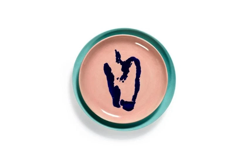Serax Ottolenghi Feast Delicious Plate Pink And Blue Medium Set Of 2 3 Serax Ottolenghi Feast Delicious Plate Pink And Blue Medium Set Of 2 - Image 3