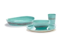 Serax Ottolenghi Feast Swirl Serving Plate Azure And Red Small -Broste Copenhagen Shop feast serving plate small azure and red 5 1