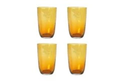 Broste Copenhagen Hammered Glass Tumbler Large Set Of 4