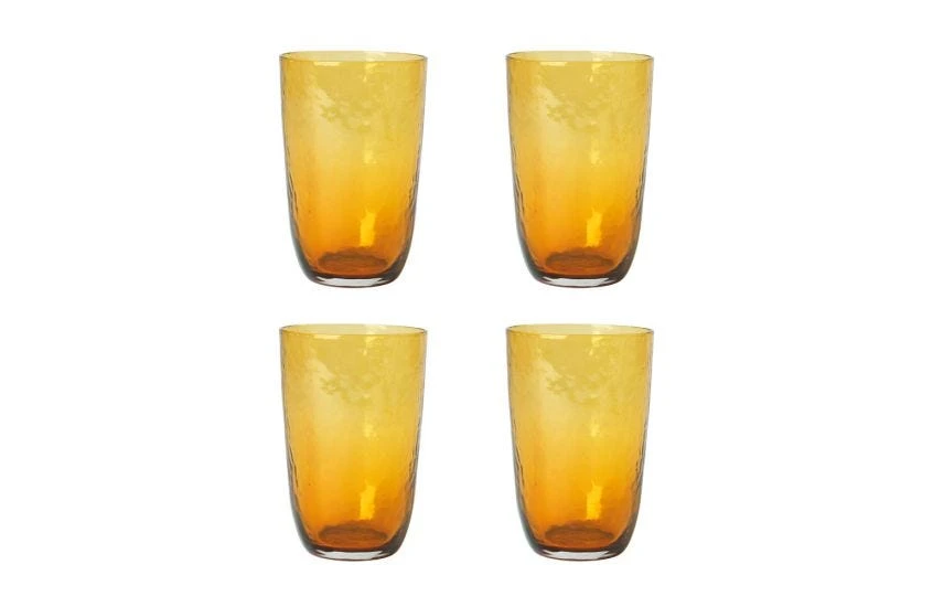Broste Copenhagen Hammered Glass Tumbler Large Set Of 4 1 Broste Copenhagen Hammered Glass Tumbler Large Set Of 4