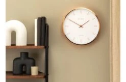Heal's White & Copper Wall Clock