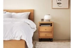Organic Cotton Sateen White Fitted Sheet Super King -Broste Copenhagen Shop heals gee street0088 2