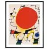 Le Soleil Rouge By Joan Miro Framed Print