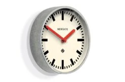 Luggage Wall Clock -Broste Copenhagen Shop l u luggage galvanised with red hands skew 1