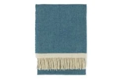 Lambswool Edge Throw Navy 140 X 200cm