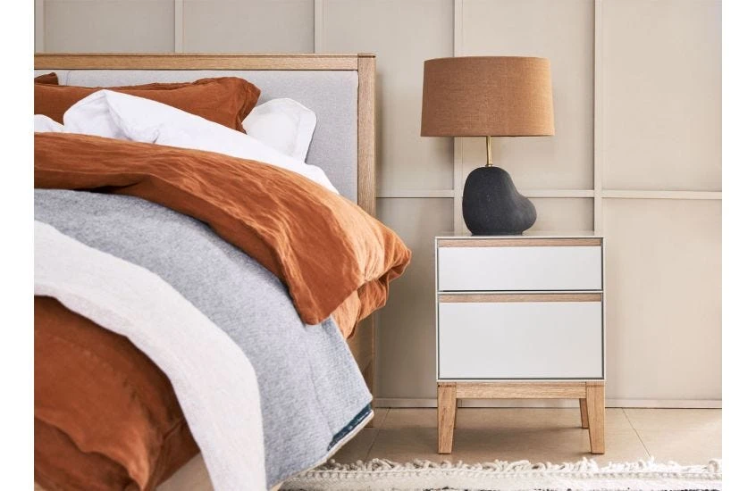 Lars Bedside Table Cashmere 2 Lars Bedside Table Cashmere - Image 2