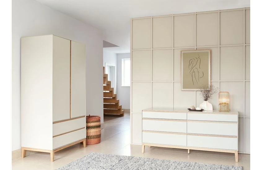 Lars 6 Drawer Chest Wide Cashmere 1 Lars 6 Drawer Chest Wide Cashmere