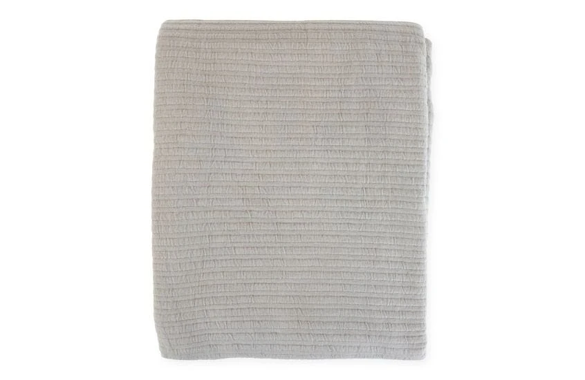 Lule Cotton Linear Quilt Grey 140 X 200cm 3 Lule Cotton Linear Quilt Grey 140 X 200cm - Image 3