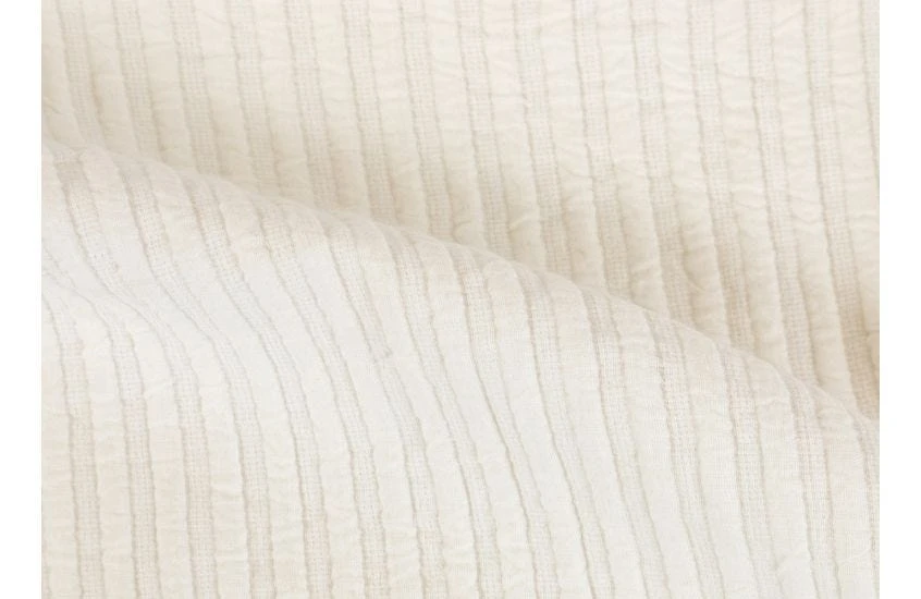 Lule Cotton Linear Quilt Off White 240 X 260cm 3 Lule Cotton Linear Quilt Off White 240 X 260cm - Image 3