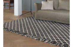 Merge Rug Charcoal -Broste Copenhagen Shop m e merge rug charcoal lifestyle