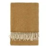Merino & Cashmere Herringbone Throw Mustard 136 X 180cm