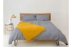 Herringbone Navy Duvet Cover Super King -Broste Copenhagen Shop mg002152 1 3 4