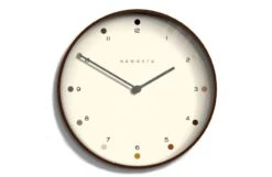 Mr Clarke Wall Clock Dark Dot Large -Broste Copenhagen Shop mr clarke dark wood dot clock 1