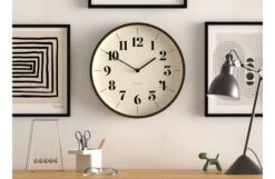 Hopscotch Wall Clock Dark Plywood -Broste Copenhagen Shop mrc225dply40 mr clarke hopscotch dark plywood style 1