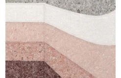 Nuances Rug Rounded Burgundy -Broste Copenhagen Shop n u nuances burgundy round close up