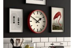 Number Three Railway Wall Clock Red -Broste Copenhagen Shop numthr390fer number three railway fire engine red style 2