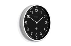 Number Three Professor Wall Clock Polar White Black Face -Broste Copenhagen Shop numthr436pw number three professor pebble white skew
