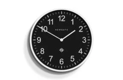 Number Three Professor Wall Clock Polar White Black Face