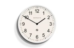 Number Three Professor Wall Clock Polar White