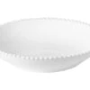 Pearl White Round Serving Bowl