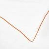 Organic Cotton Percale Cinnamon Piped Edge White Duvet Cover Single