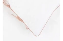 Organic Cotton Percale Pink Piped Edge White Duvet Cover Super King -Broste Copenhagen Shop piped bedding pink 8624 1 4