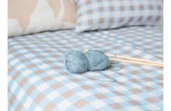 Poppy Merino Throw Blue 130 X 170cm -Broste Copenhagen Shop poppy blue xlthrow 2
