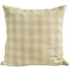 Poppy Merino Check Cushion Green 50 X 50cm