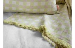 Poppy Merino Throw Green 130 X 170cm -Broste Copenhagen Shop poppy green mix 1