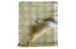 Poppy Merino Throw Green 130 X 170cm