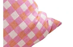 Poppy Merino Check Cushion Pink 50 X 50cm -Broste Copenhagen Shop poppy pink cushion 50x503 1